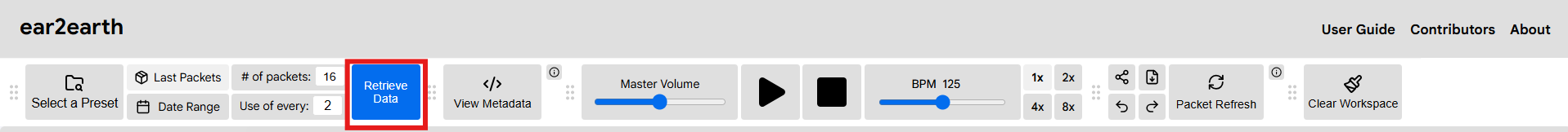 user retrieves their data